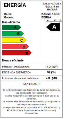 TERMOESTUFA PELLET BERNA 15KW ROJA
